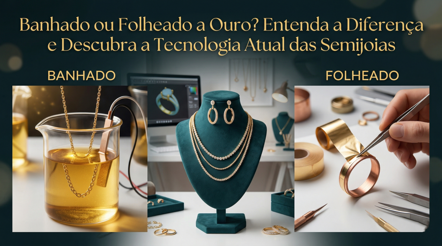 Banhado ou Folheado a Ouro? Entenda a Diferença e Descubra a Tecnologia Atual das Semijoias