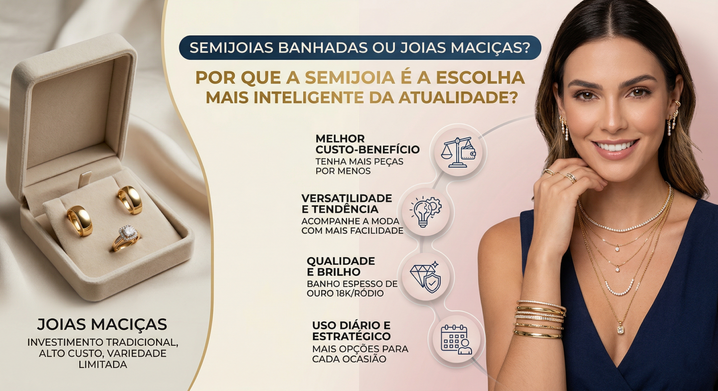 Semijoias Banhadas ou Joias Maci�as: Por Que a Semijoia � a Escolha Mais Inteligente da Atualidade?