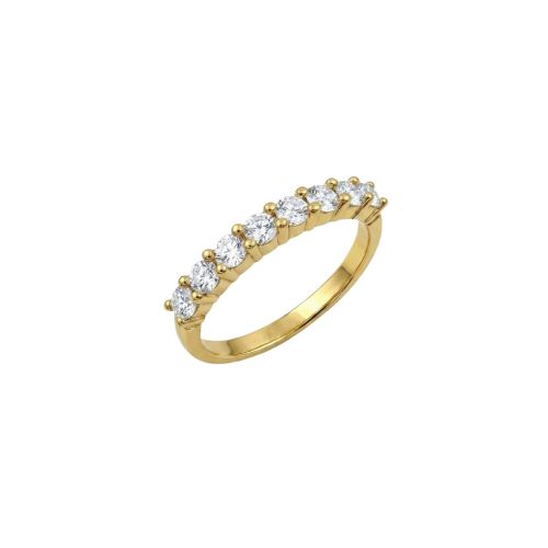 Anel Aparador Zircônia Cristal Banhado a Ouro