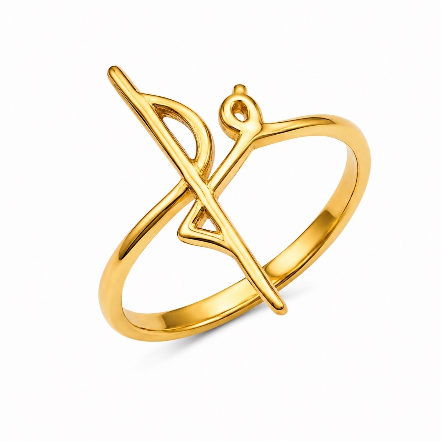 Anel Fé Liso Banhado a Ouro