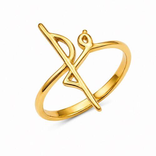 Anel Fé Liso Banhado a Ouro
