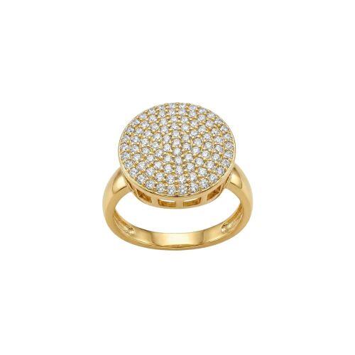 Anel Chuveiro Zircônia Cristal Banhado em Ouro 18K