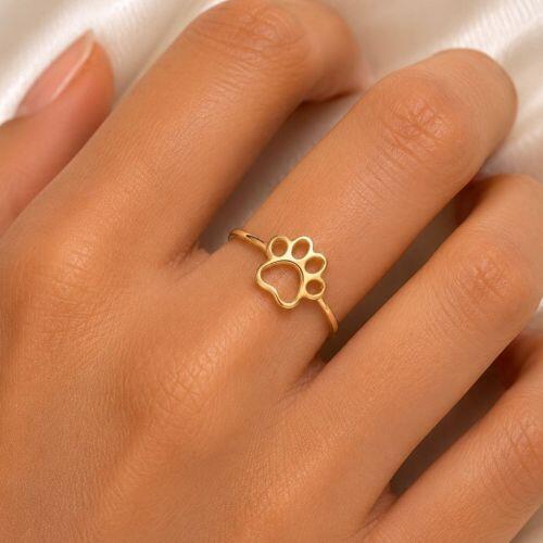 Anel Patinha 1.5 cm Lisa Banhado em Ouro18k