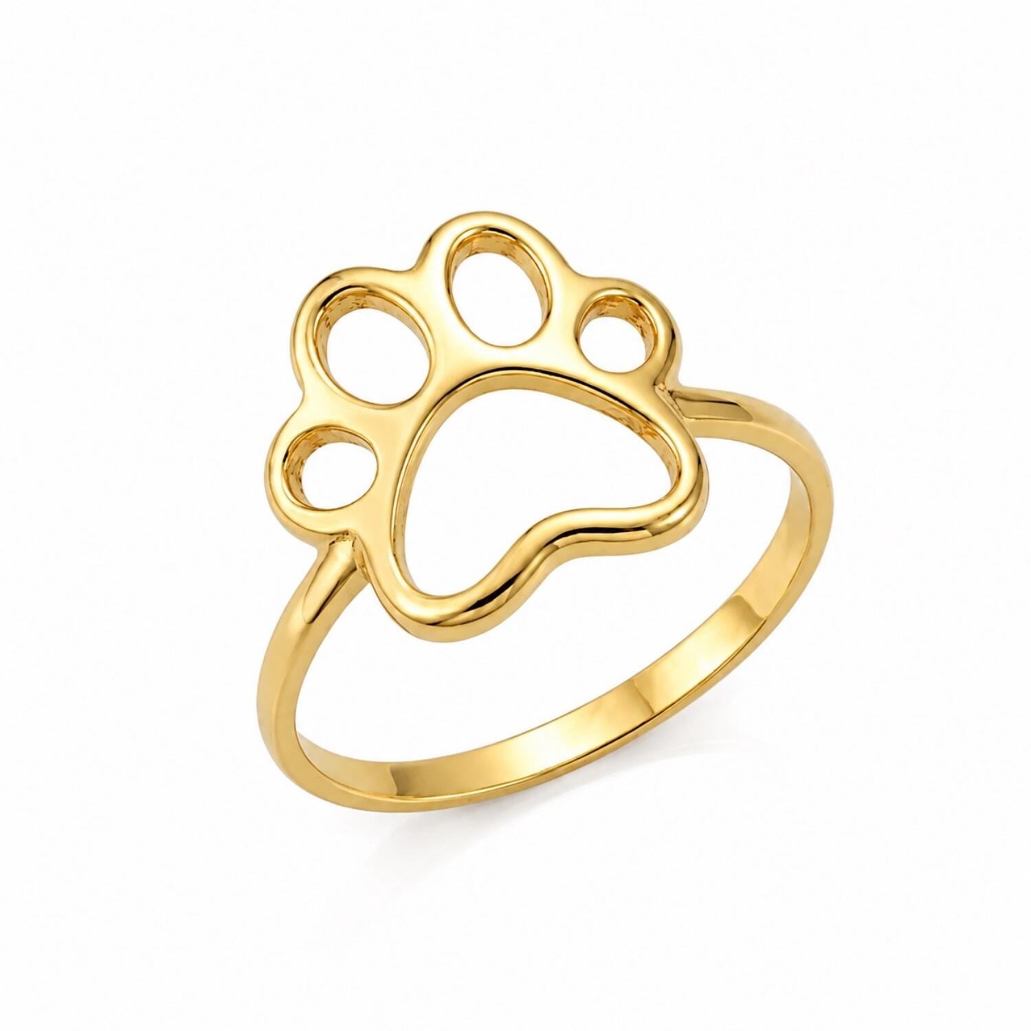 Anel Patinha 1.5 cm Lisa Banhado em Ouro18k