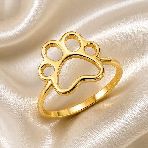 Anel Patinha 1.5 cm Lisa Banhado em Ouro18k