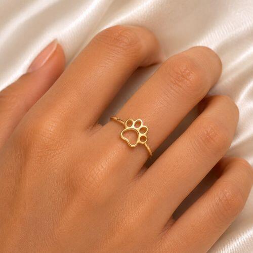 Anel Patinha 1.5 cm Lisa Banhado em Ouro18k