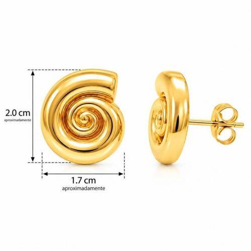 Brinco Formas Caracol Banhado a Ouro
