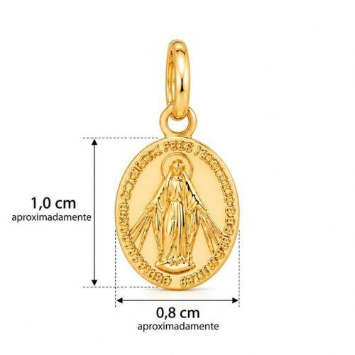 Brinco Argola Nossa Senhora Milagrosa Banhado em Ouro 18k