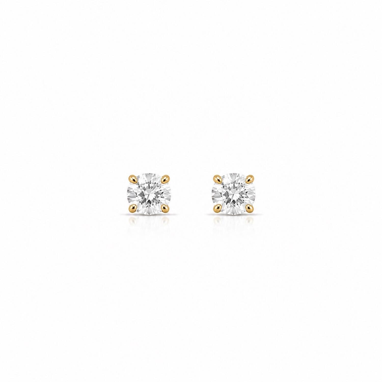 Brinco Ponto de Luz 0.5 cm Banhado em Ouro18k