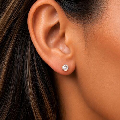 Brinco Ponto de Luz 0.5 cm Banhado em Ouro18k