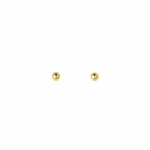 Brinco Bola Lisa 0,2 cm Banhado a Ouro