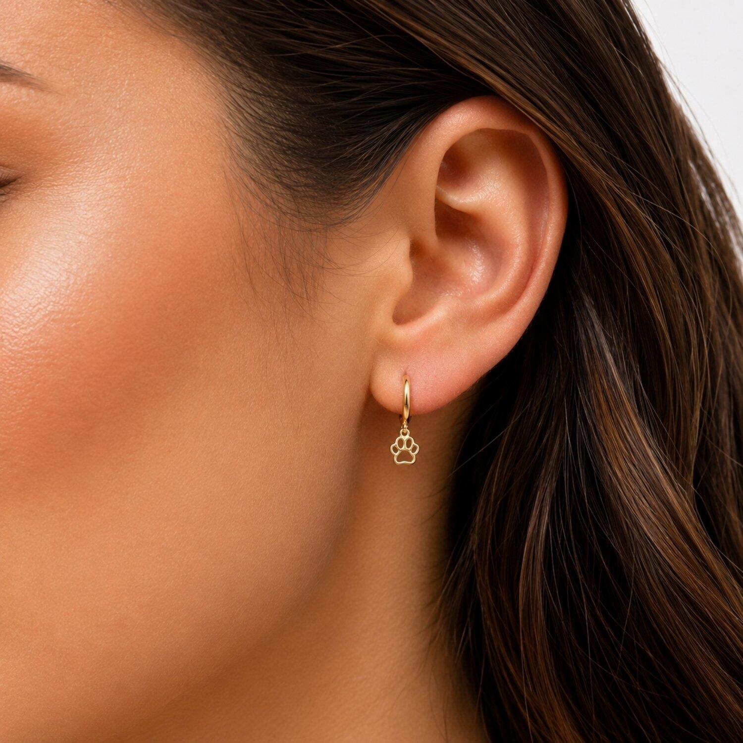 Brinco Argola Patinha Lisa Banhado em Ouro18k