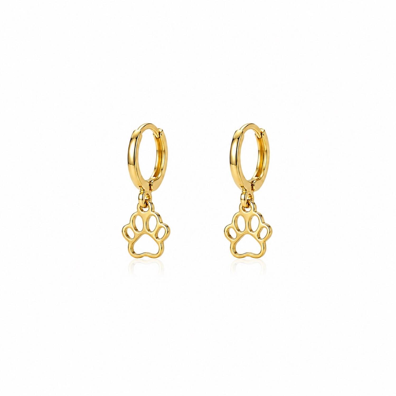 Brinco Argola Patinha Lisa Banhado em Ouro18k