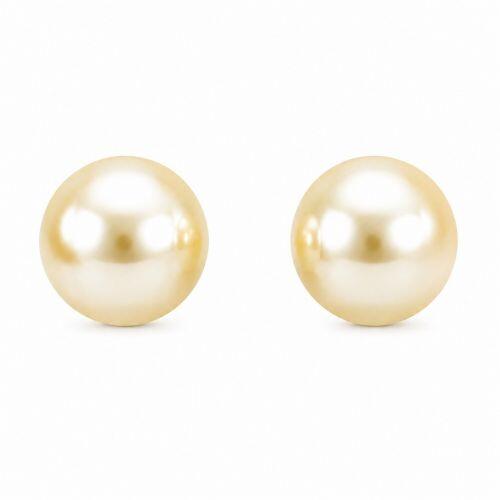 Brinco Bola 1.2 cm Pérola Banhado a Ouro