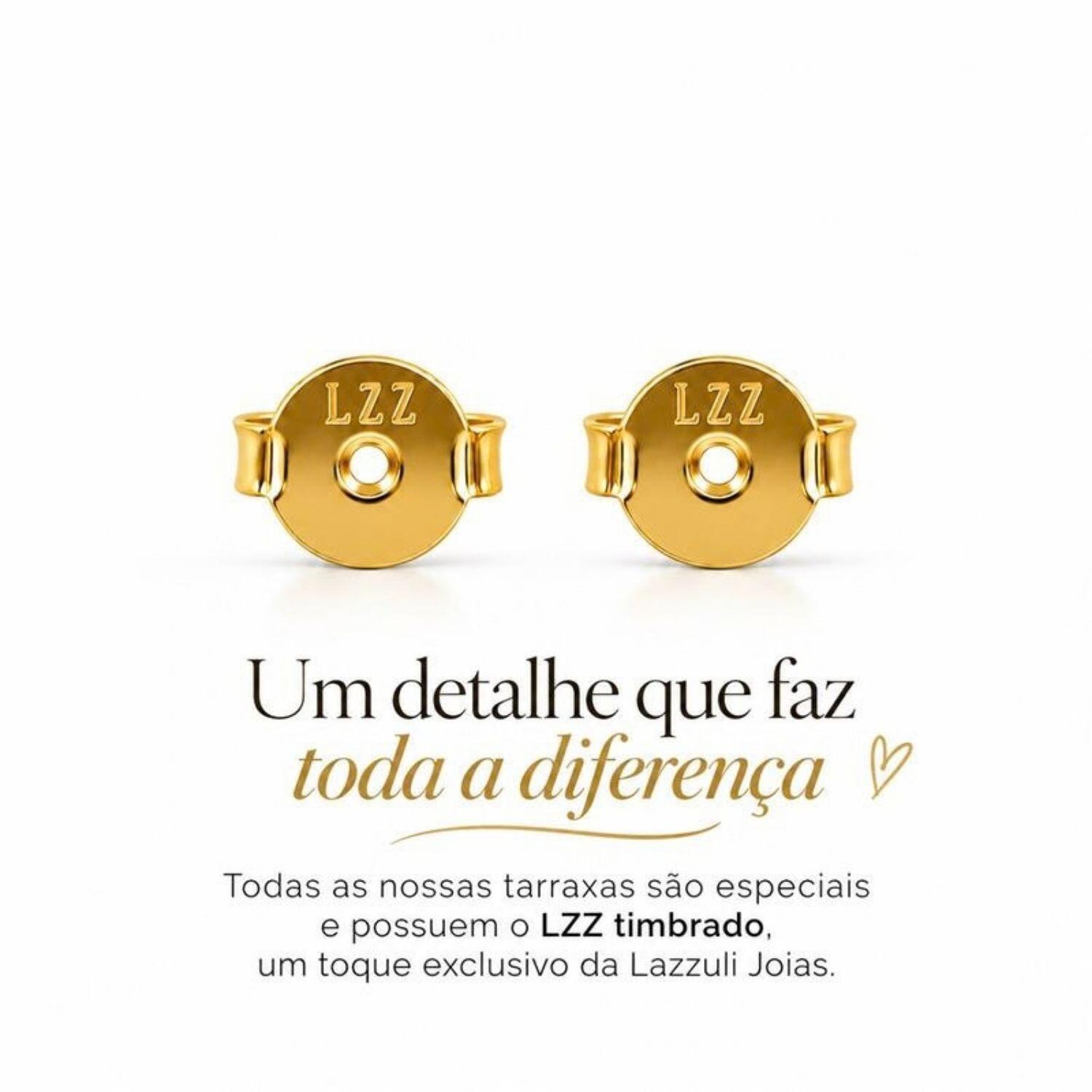 Brinco em L com Pérola Banhado em Ouro18k