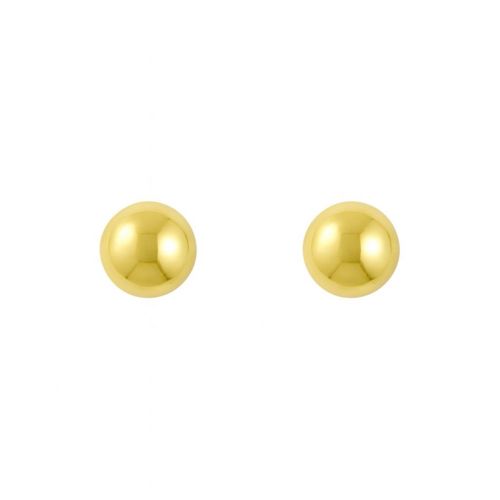 Brinco Bola 1.0 cm Lisa Banhado em Ouro18k