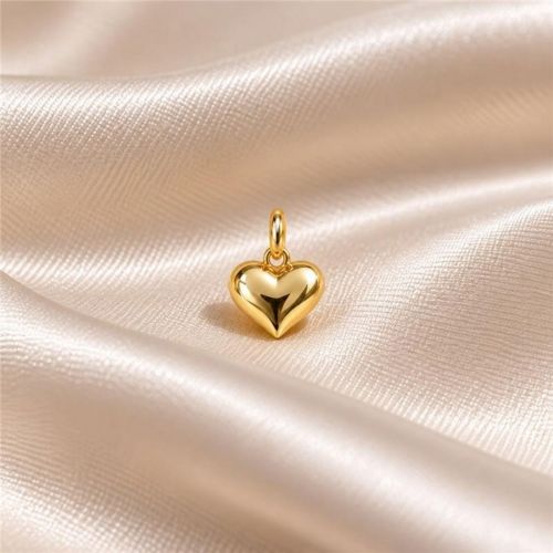Choker Coração Liso Banhado em Ouro18k