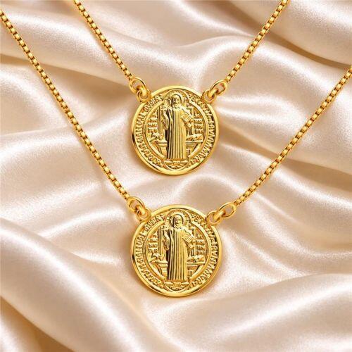 Escapulário São Bento 1.2 cm Banhado em Ouro18k