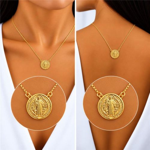 Escapulário São Bento 1.2 cm Banhado em Ouro18k