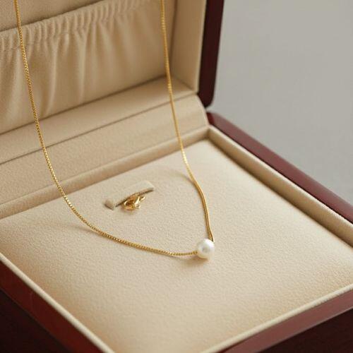 Colar Pérola Banhado em Ouro18k