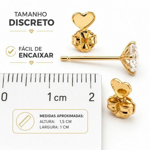 Tarraxa Cora��o M�gica Banhado em Ouro 18k