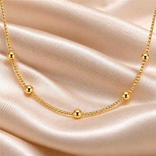 Choker Bolas Banhado a Ouro