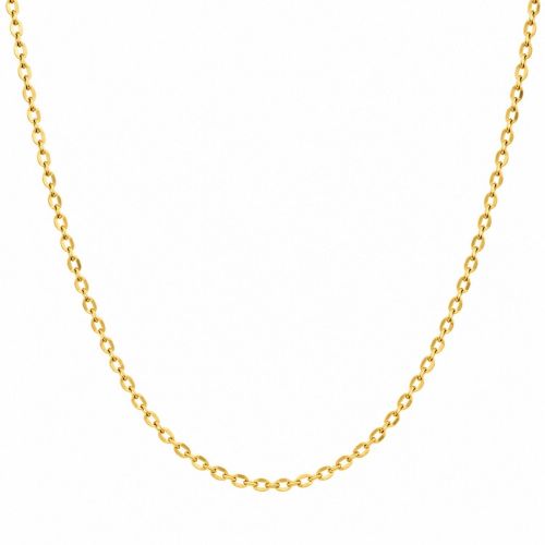 Colar Mini Elo Pingente Espírito Santo Liso Banhado a Ouro
