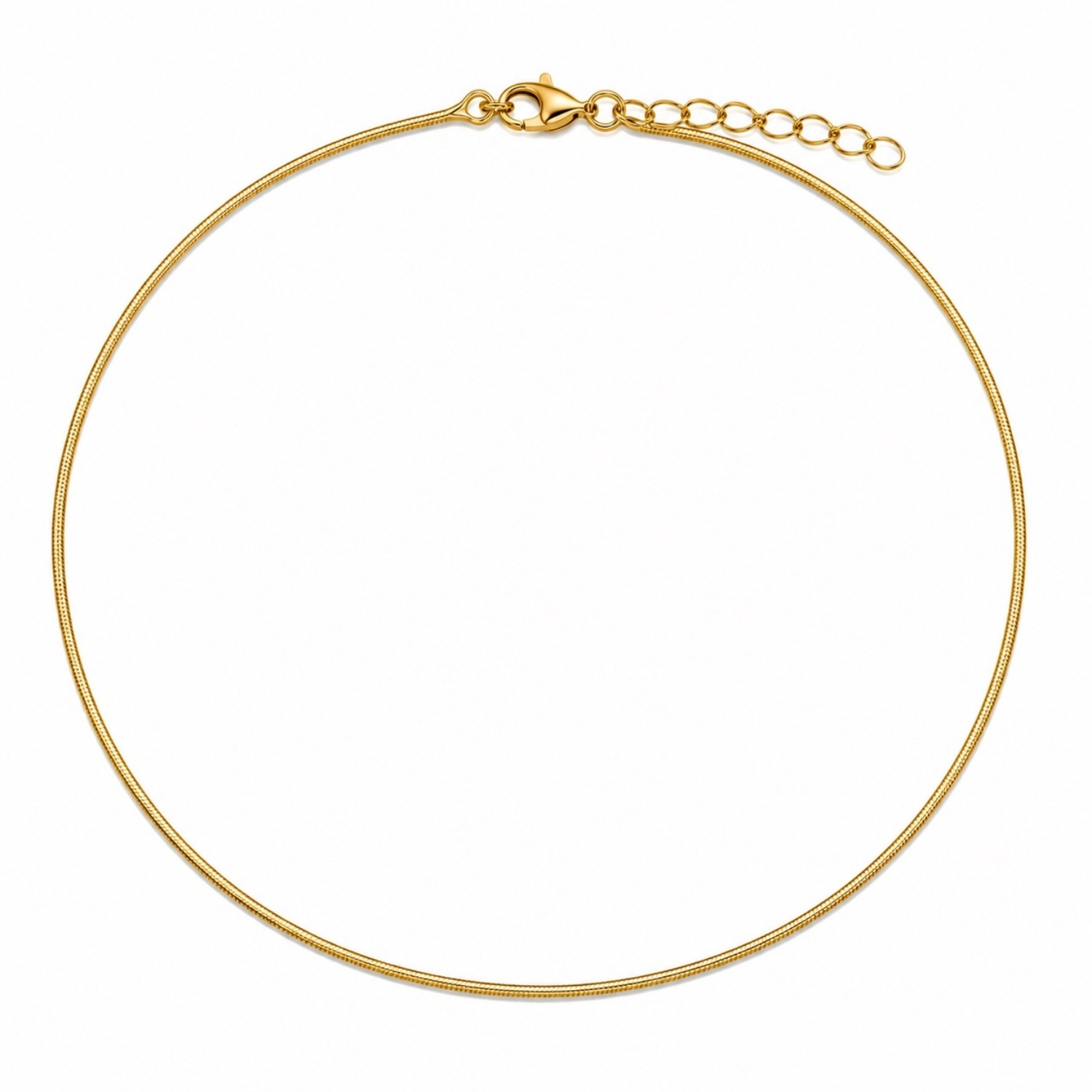 Choker Rabo de Rato Banhado em Ouro