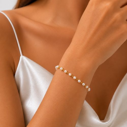 Pulseira Pérola Banhado em Ouro18k