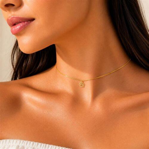 Choker Patinha Lisa Banhado em Ouro18k