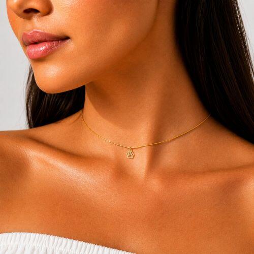 Choker Patinha Lisa Banhado em Ouro18k