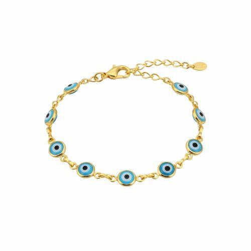 Pulseira Olho Grego Banhado em Ouro 18k