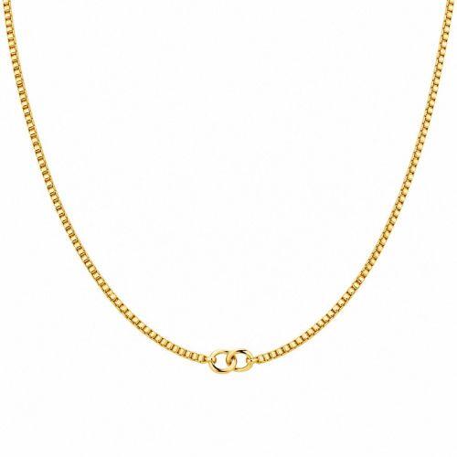 Colar Coração Vazado com Pingente Patinha Banhado em Ouro 18k