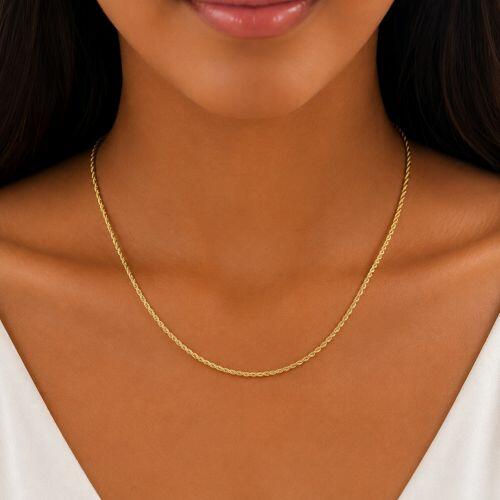 Colar Elo Baiano 45 cm Banhado em Ouro 18k