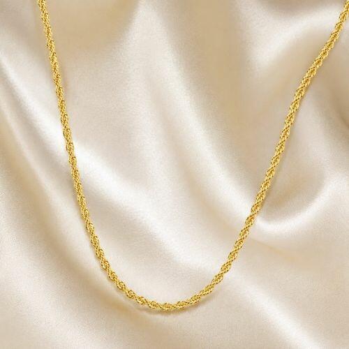 Colar Elo Baiano 45 cm Banhado em Ouro 18k
