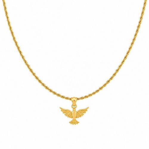 Choker Elo Baiano com Pingente Espírito Santo Liso Banhado em Ouro18k