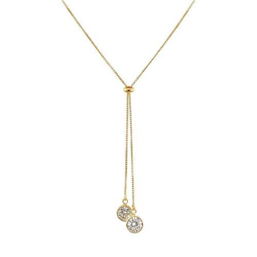 Gravatinha Curta Regul�vel Banhado em Ouro18k