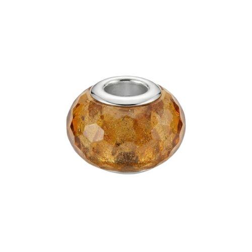 Berloque Separador Murano Brown Aço Inox