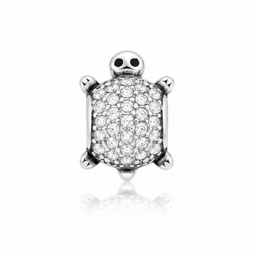 Berloque Separador Tartaruga Zirc�nia Cristal A�o Inox