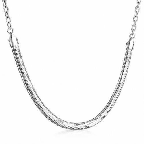 Colar Lacraia Elos Retangulares A�o Inox