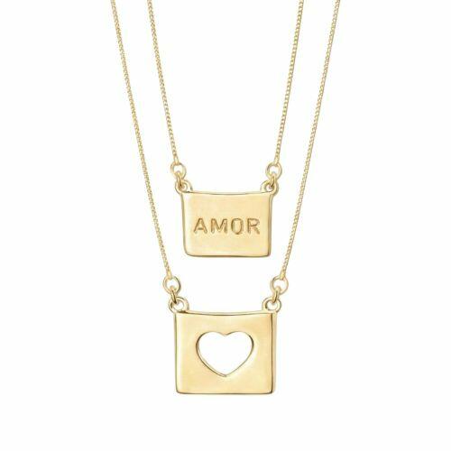 Escapul�rio Amor e Cora��o Vazado Banhado a Ouro