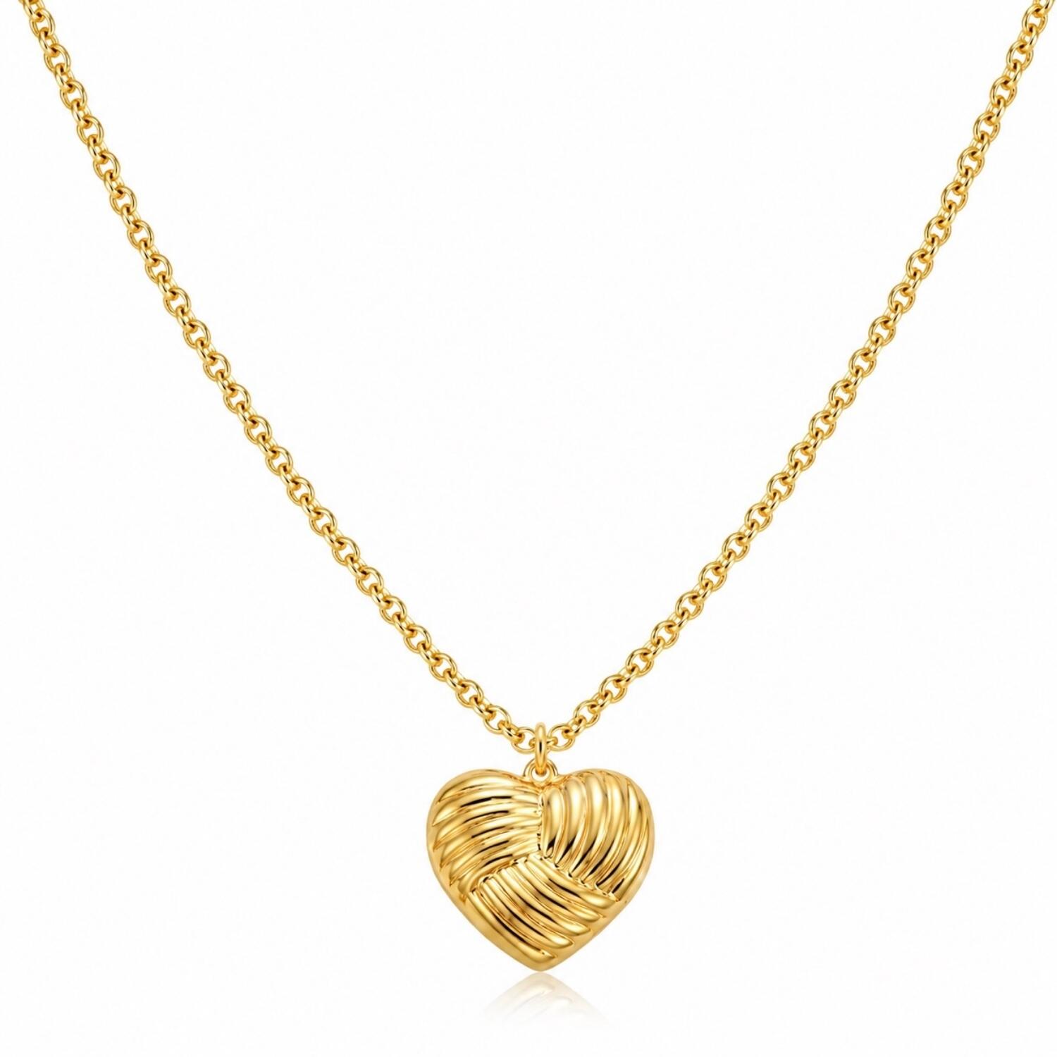 Choker Elo Português Corações com Detalhes Banhado a Ouro