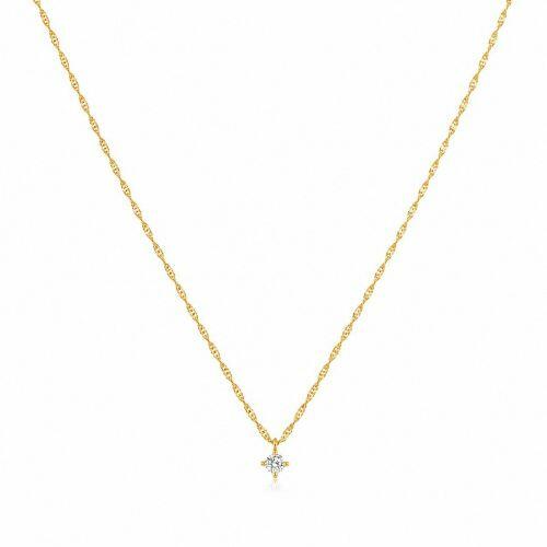Choker Singapura com Ponto de Luz Banhado a Ouro