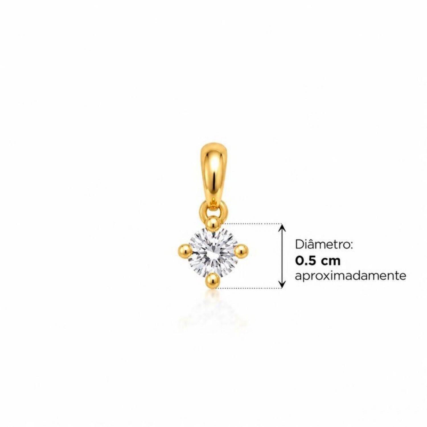 Choker Singapura com Ponto de Luz Banhado a Ouro