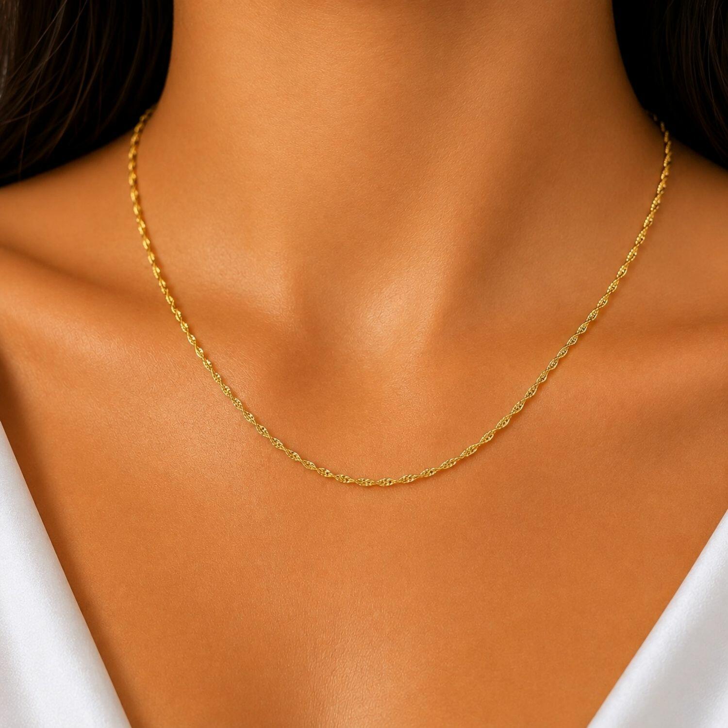 Colar Singapura Banhado a Ouro