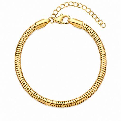 Pulseira Rabo de Rato 0,4 cm Banhado a Ouro