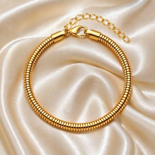 Pulseira Rabo de Rato 0,4 cm Banhado a Ouro