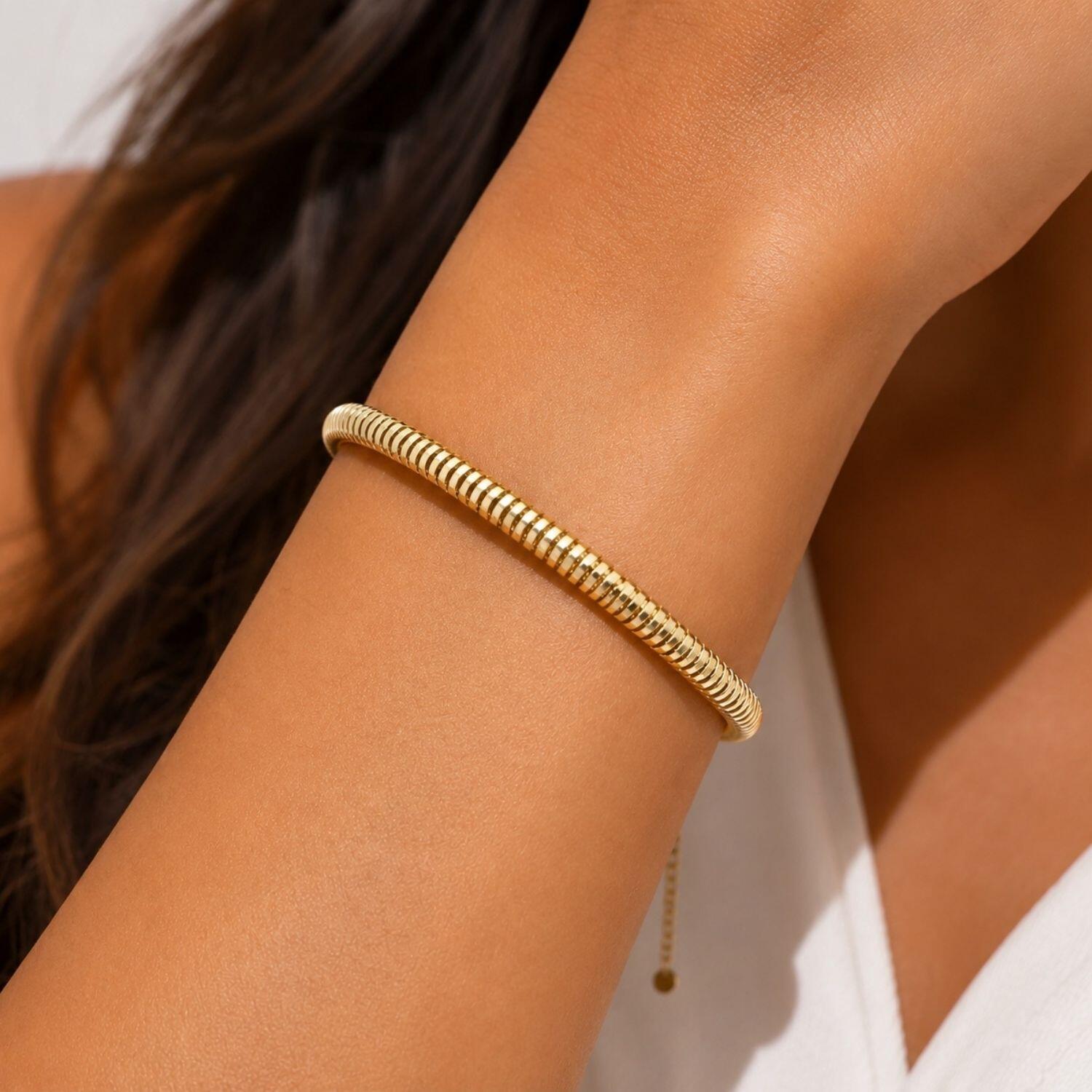 Pulseira Rabo de Rato 0,4 cm Banhado a Ouro