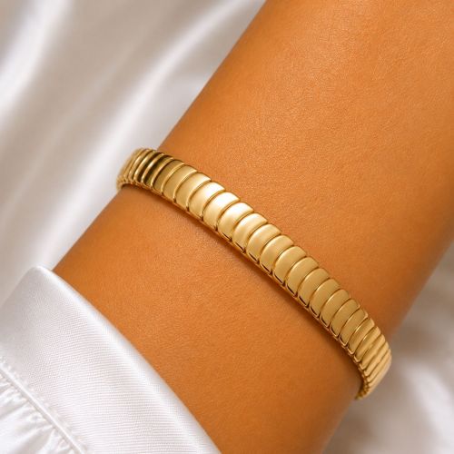Pulseira Laminada Escamas Banhado a Ouro