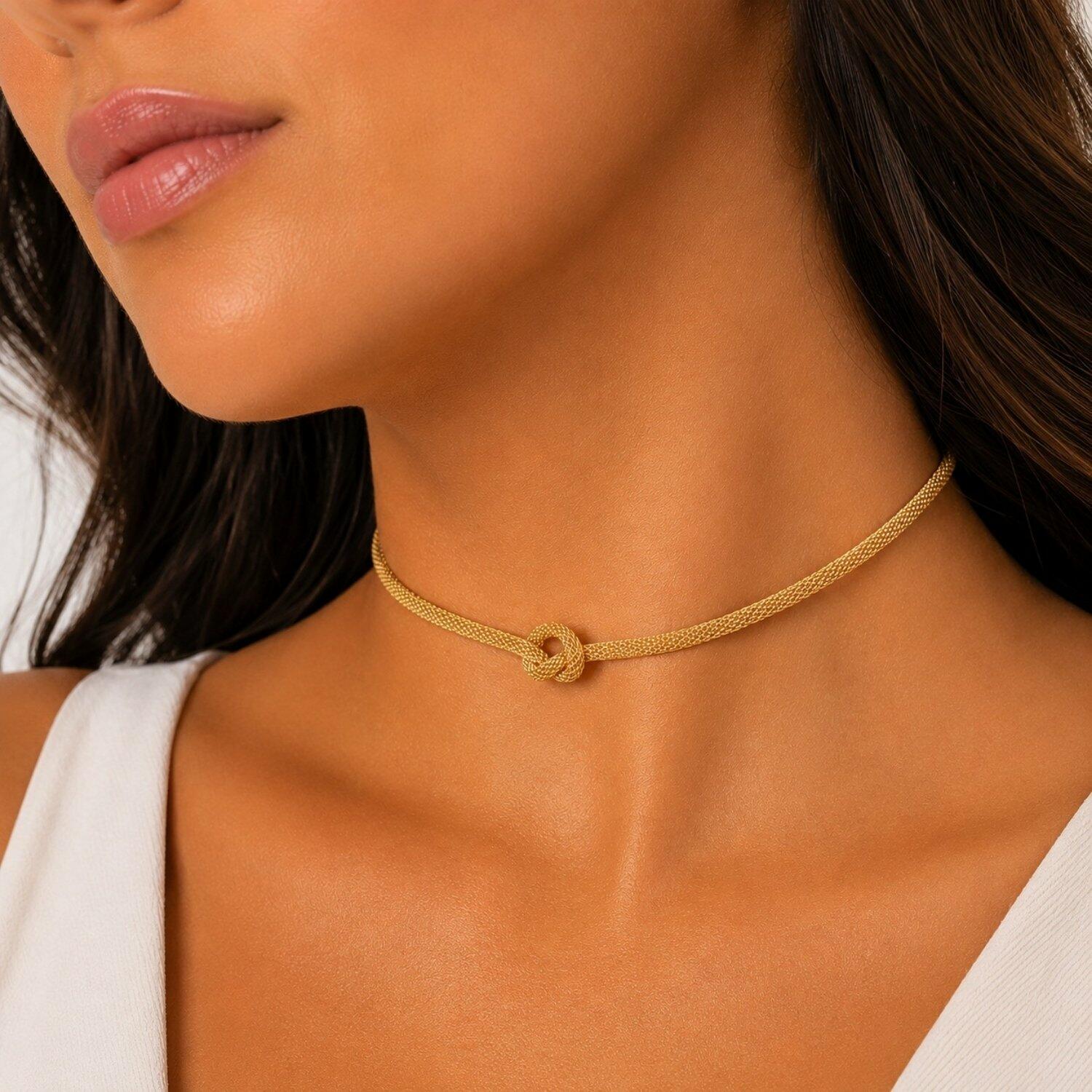 Colar Nozinho Banhado a Ouro